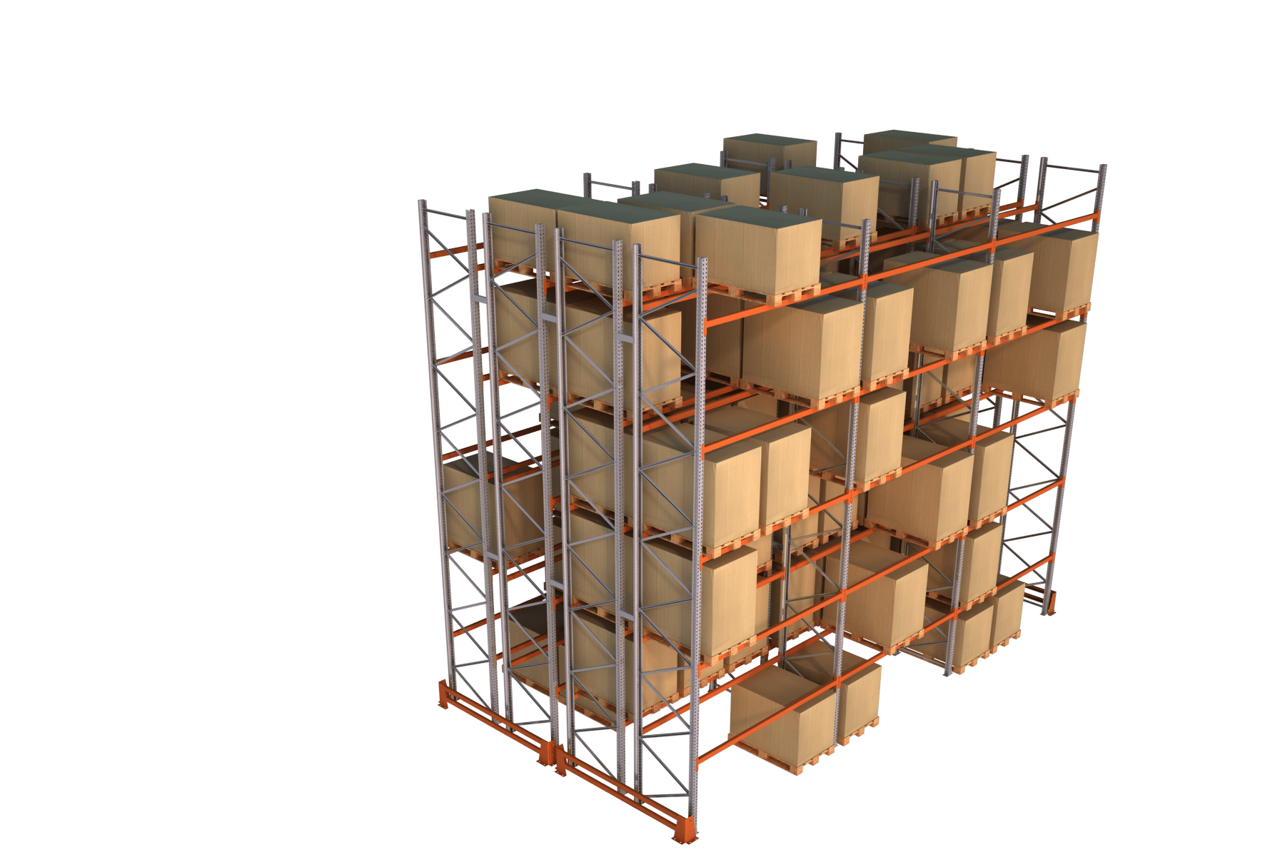 paletización convencional de doble fondo en galvanizado